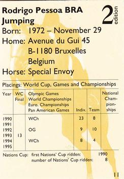 1995 Collect-A-Card Equestrian #11 Rodrigo Pessoa / Special Envoy Back